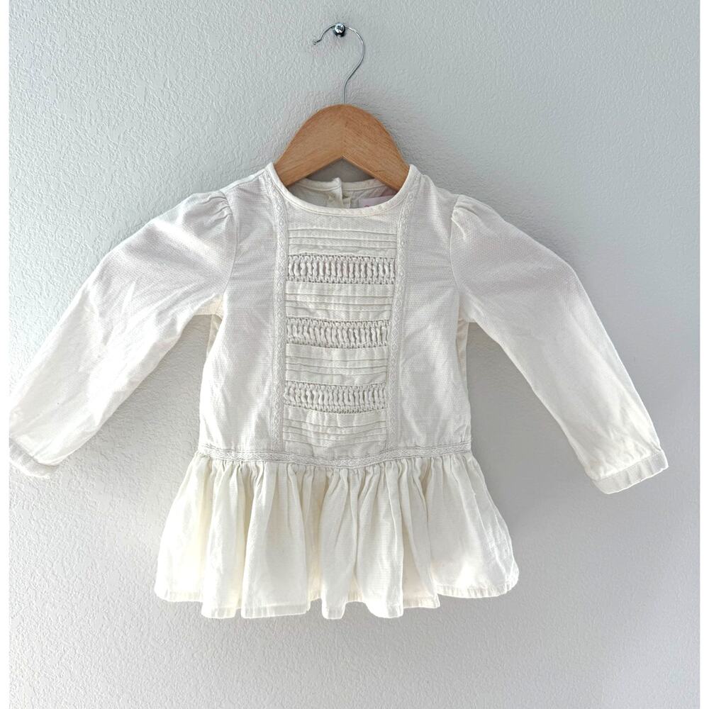 Tommy Bahama Ivory Cotton Lace Peplum Top Toddler Girls 24M